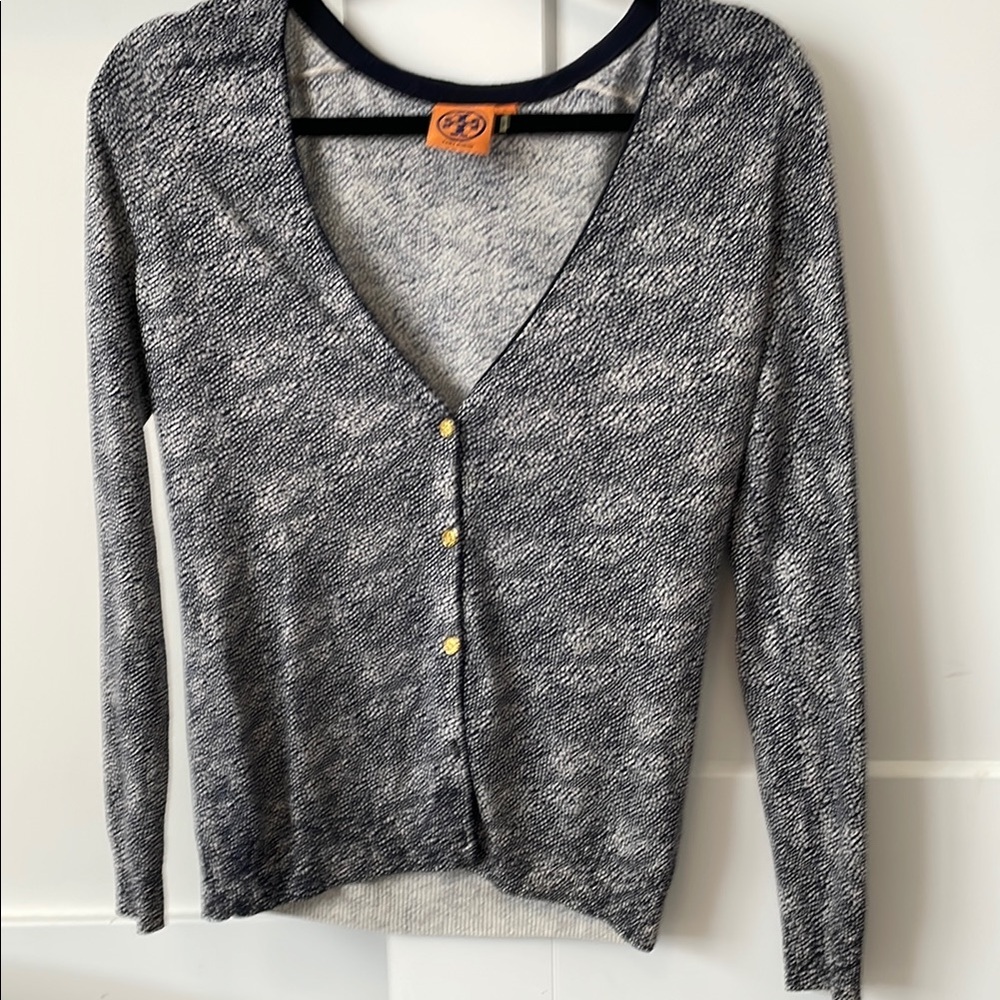 Women's Navy Cardigan Sweater by Tory Burch.